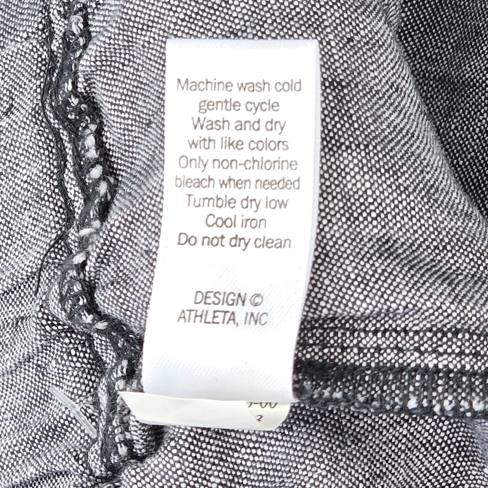Athleta Heathered Linen Wide Leg Drawstring Pants Women's Size 6 NWT - Picture 11 of 12